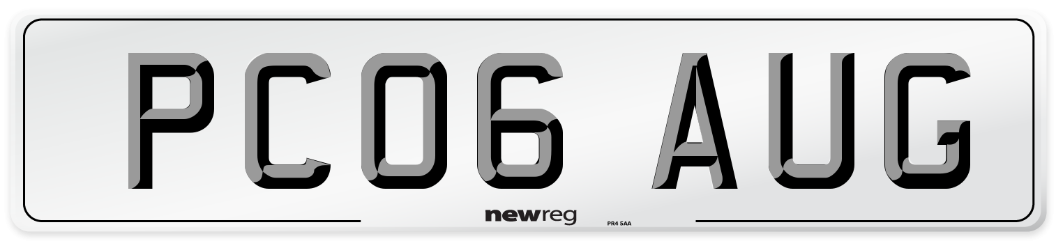 PC06 AUG Number Plate from New Reg